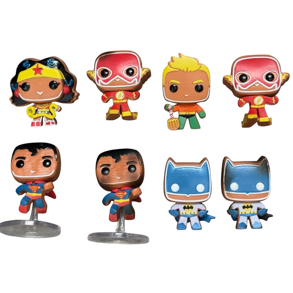 Funko Pocket Pop DC Super Heroes Holiday Advent Calendar Lot of 8 Figures